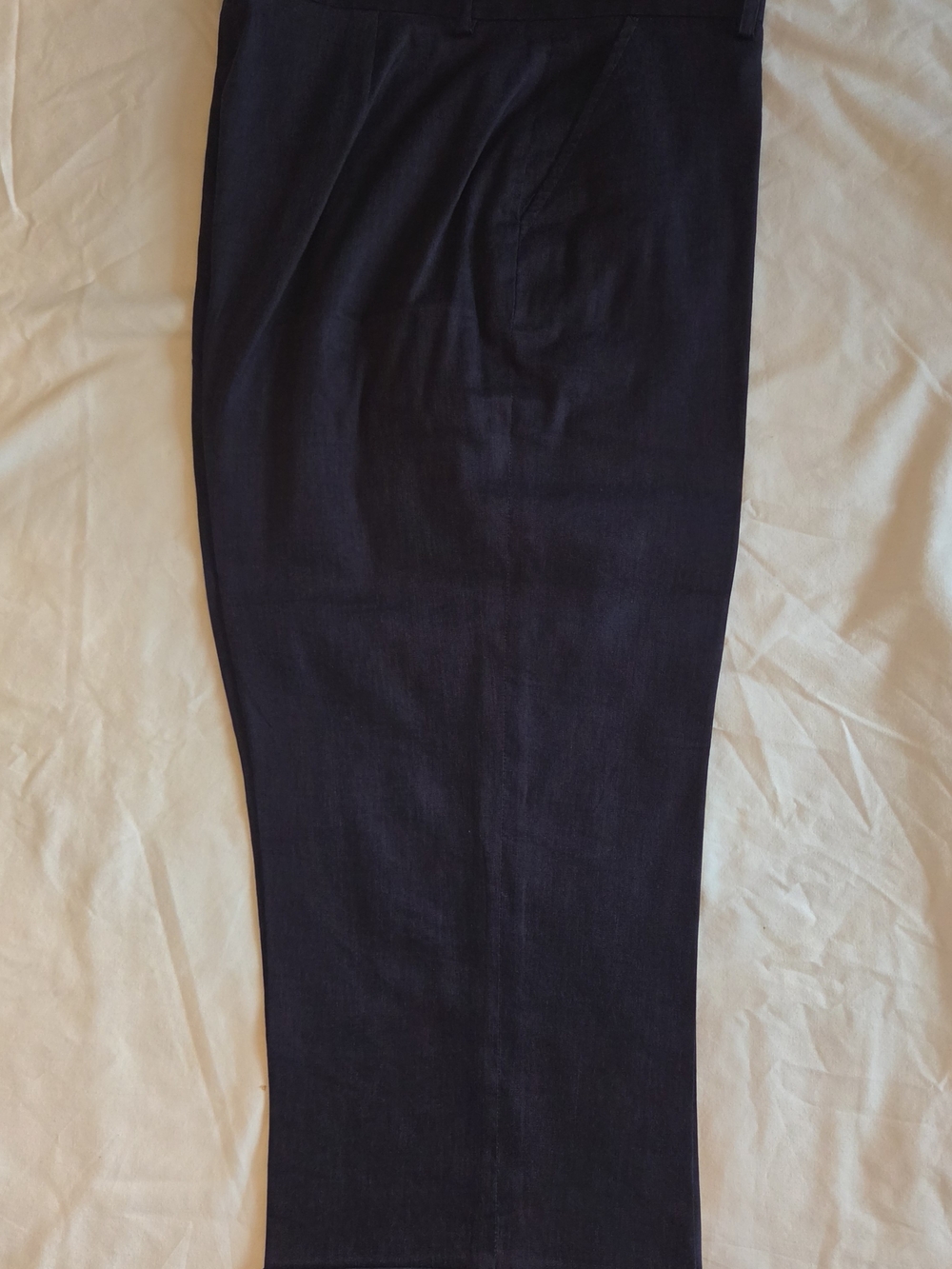 Ladies Linen Blend Pants - Dark Navy Judith Hart 8Petite